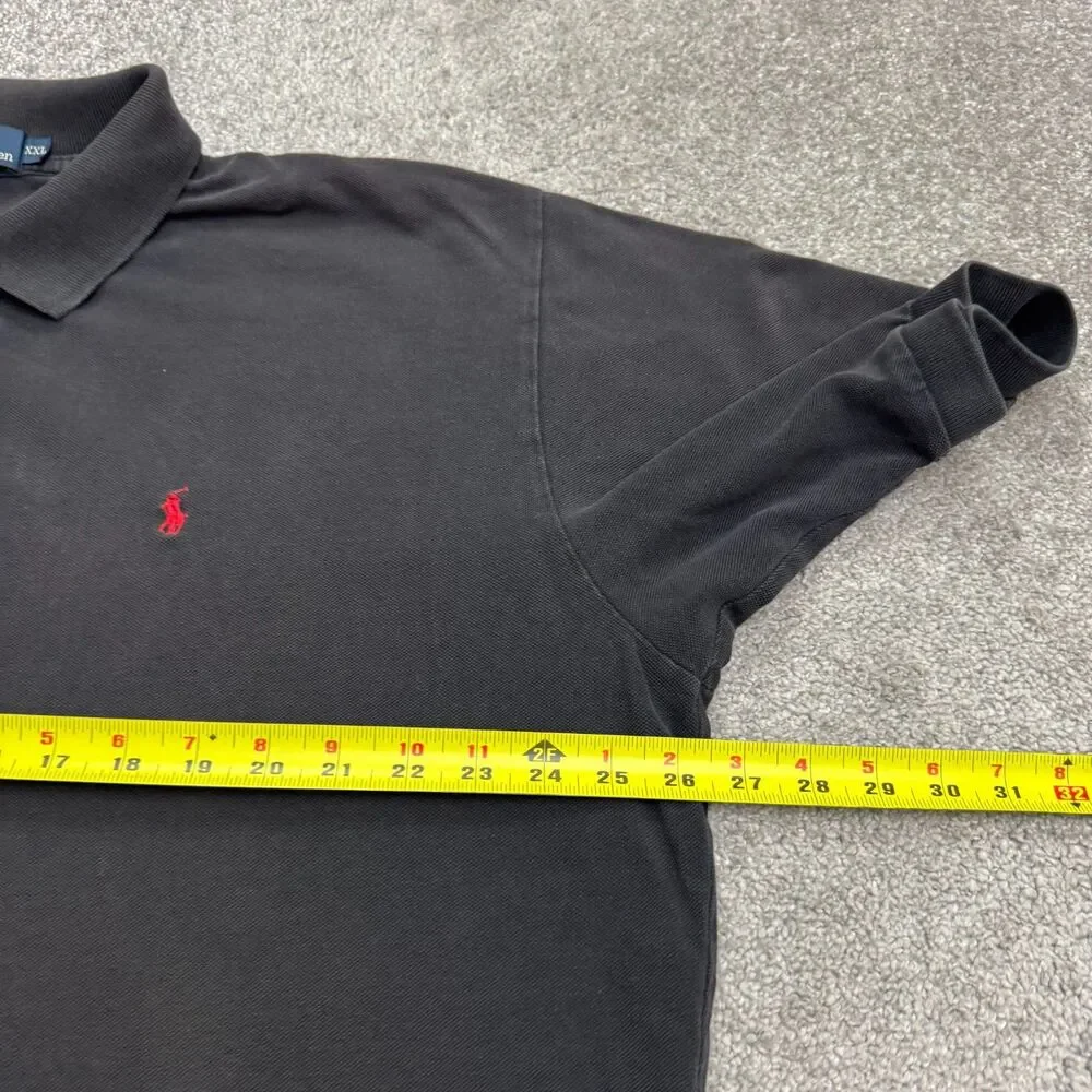 Polo Ralph Lauren Vintage Polo Shirt Mens XXL Black Short Sleeve Cotton Casual